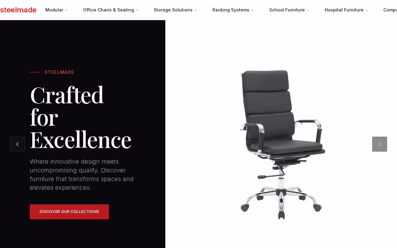 Production furniture brand website design